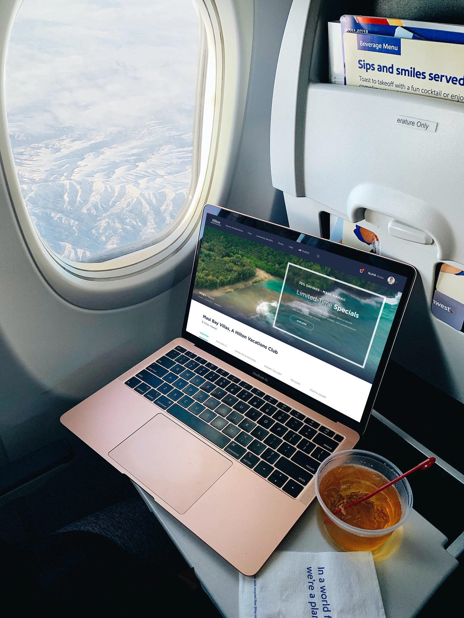 Hilton Grand Vacations booking experience mockup